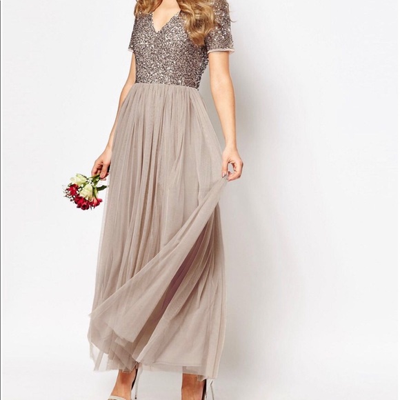 asos sequin top dress